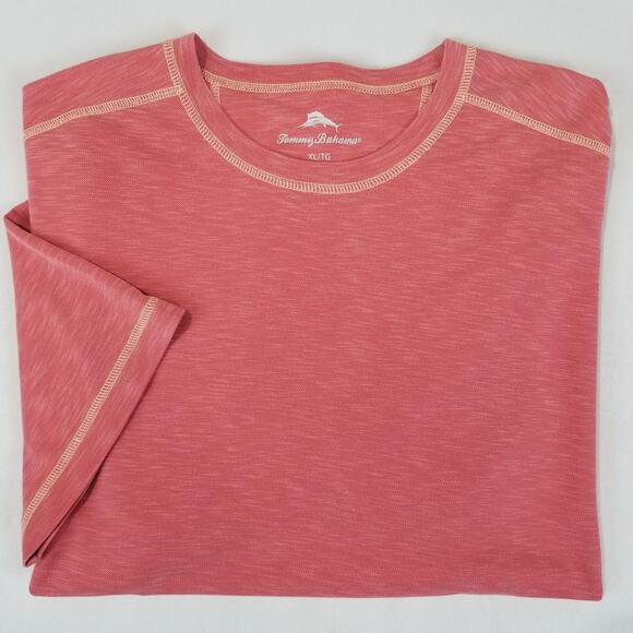 Tommy Bahama Other - Tommy Bahama Shirt Mens XL Red Heather Tencel Lyocell Short Sleeve Casual T20857
